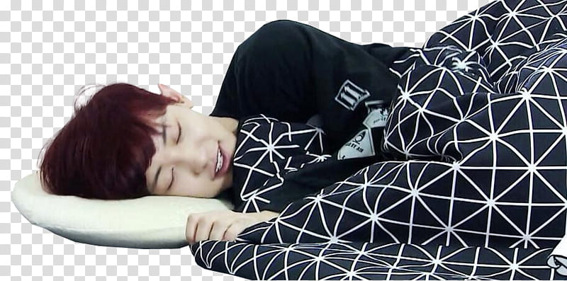Park Chanyeol Roommate, man sleeping wearing black shirt transparent background PNG clipart