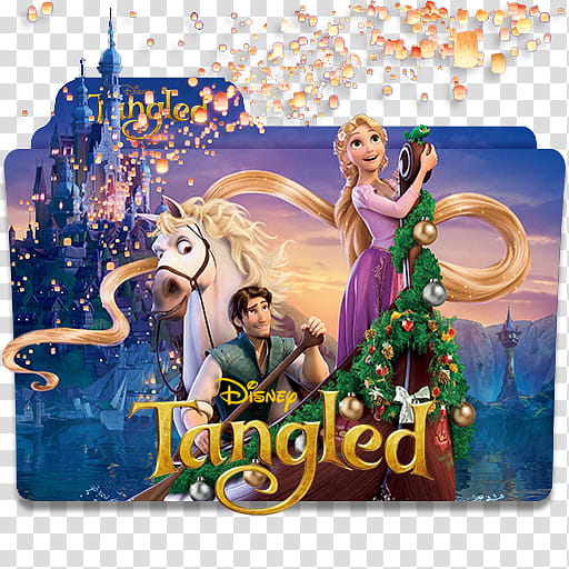 Disney Movies Folder Icon Collection Part , Tangled () v transparent background PNG clipart