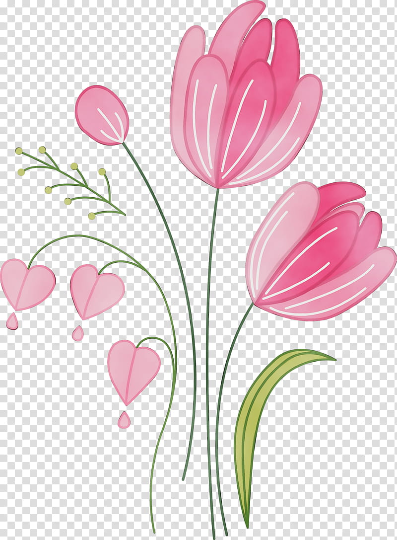 Red Watercolor Flowers, Paint, Wet Ink, Tulip, Poster, Texture Mapping, Floral Design, Cut Flowers transparent background PNG clipart