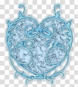 Hearts Collection, white and blue floral wall decor transparent background PNG clipart