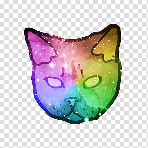 Crazy, cosmic cat painting transparent background PNG clipart