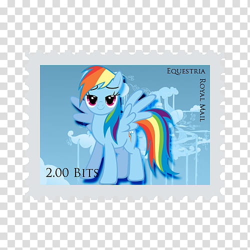 Pony Stamps , . Bits Equestria Royal Mail postage stamp transparent background PNG clipart