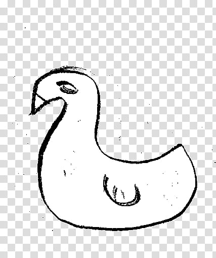 , white duck sketh transparent background PNG clipart
