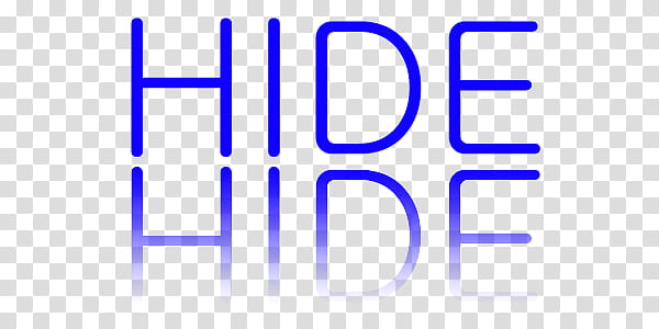 Blue Reflect Text Icons, Hide, blue hide text illustration transparent background PNG clipart