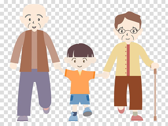 children helping the elderly clipart