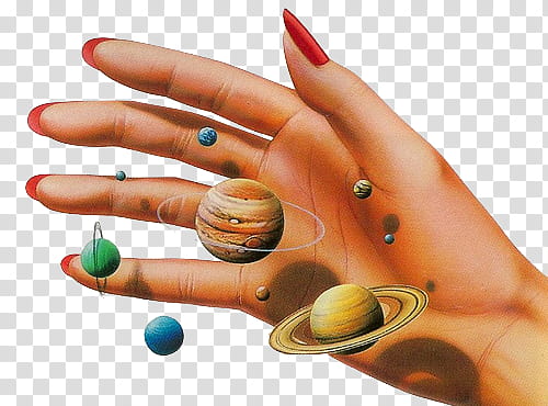 Illustration of planets and hand transparent background PNG clipart ...