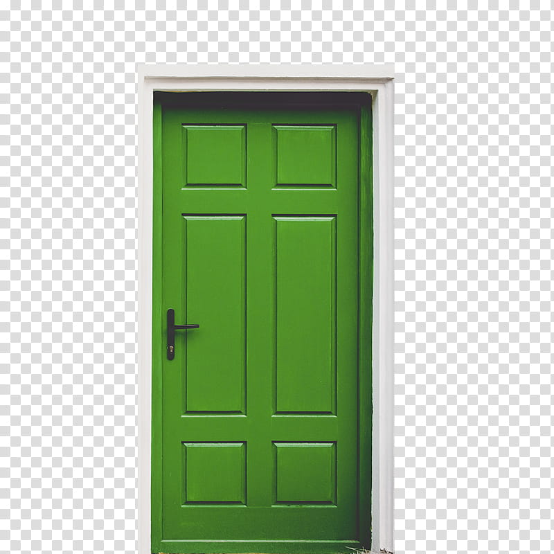 , green door closed transparent background PNG clipart