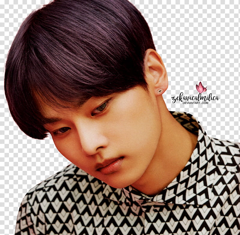 VIXX N Zelos, man wearing black and white dress shirt transparent background PNG clipart