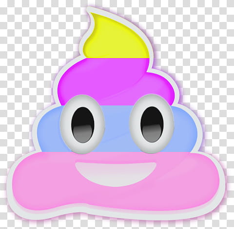 Faviemojis VOL , multicolored poop emoji transparent background PNG clipart