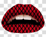 Super  , red and black lips cleepart transparent background PNG clipart