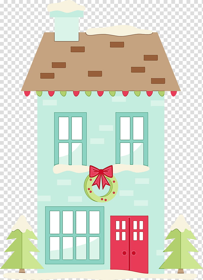 Christmas, Watercolor, Paint, Wet Ink, House, Christian , Christmas, Drawing transparent background PNG clipart