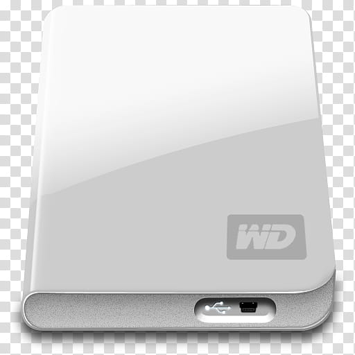 WD My Passport Essentials Icon, WD My Passport White, white Western Digital external HDD transparent background PNG clipart
