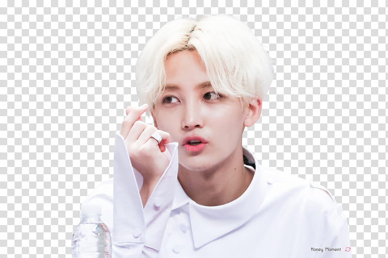 Seventeen Jeonghan, man in white collared long-sleeved top transparent background PNG clipart