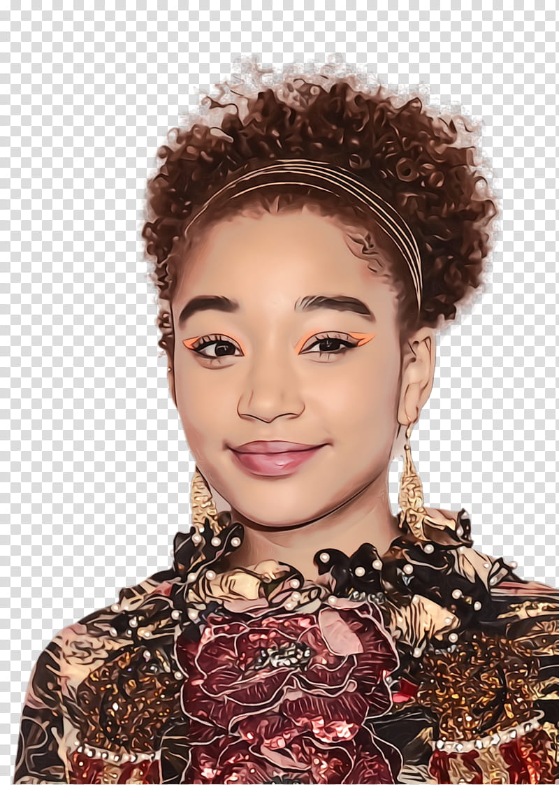 Hair, Amandla Stenberg, Makeover, Hair Coloring, Long Hair, Wig, Fashion, Brown Hair transparent background PNG clipart