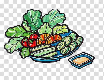 COLORFUL FOOD PICS, sliced vegetables illustration transparent background PNG clipart