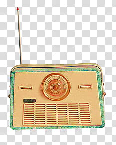 , vintage brown and green radio transparent background PNG clipart