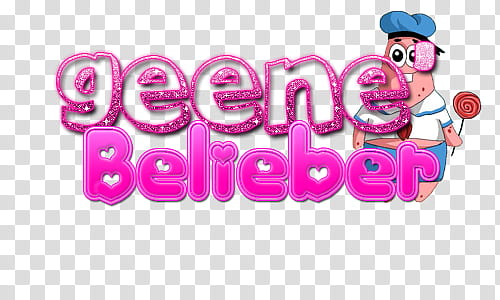 Texto Geene Belieber pedido transparent background PNG clipart