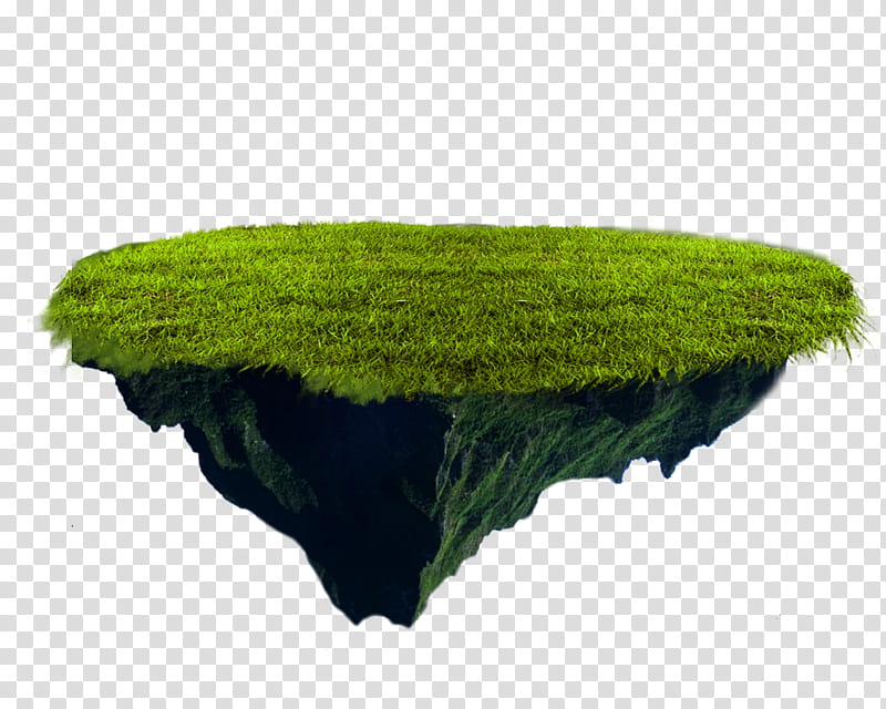 Floating Terrain, green grass transparent background PNG clipart