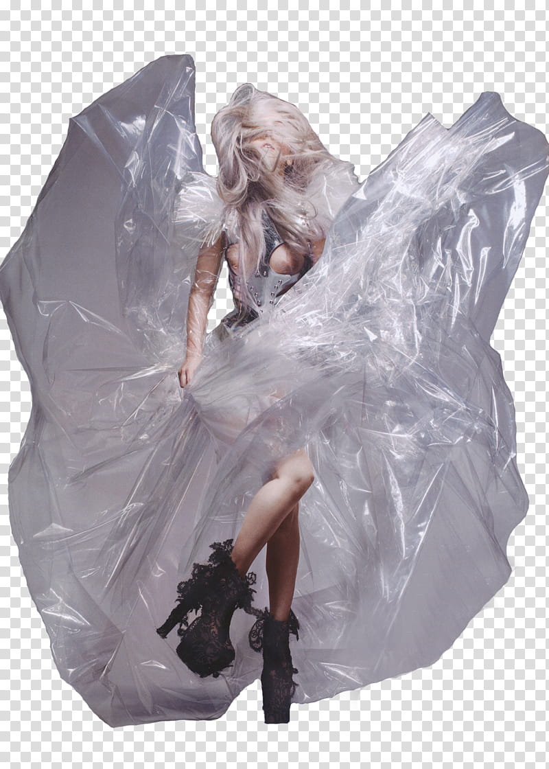 Lady Gaga , woman wearing black platform stilettos transparent background PNG clipart