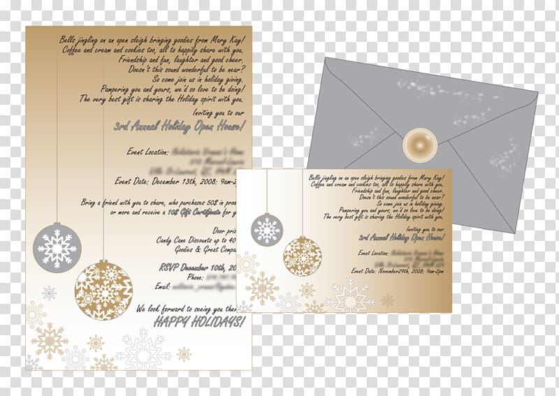 Mary Kay rd Annual Holiday Invitations transparent background PNG clipart
