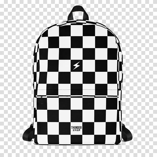 Backpack, Check, Tshirt, Clothing, Checkerboard, Chess, Black, Top transparent background PNG clipart