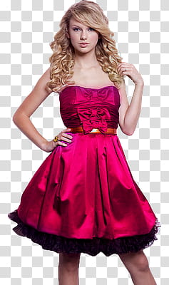 Famosos varios, Taylor Swift wearing cocktail dress holding her hair transparent background PNG clipart