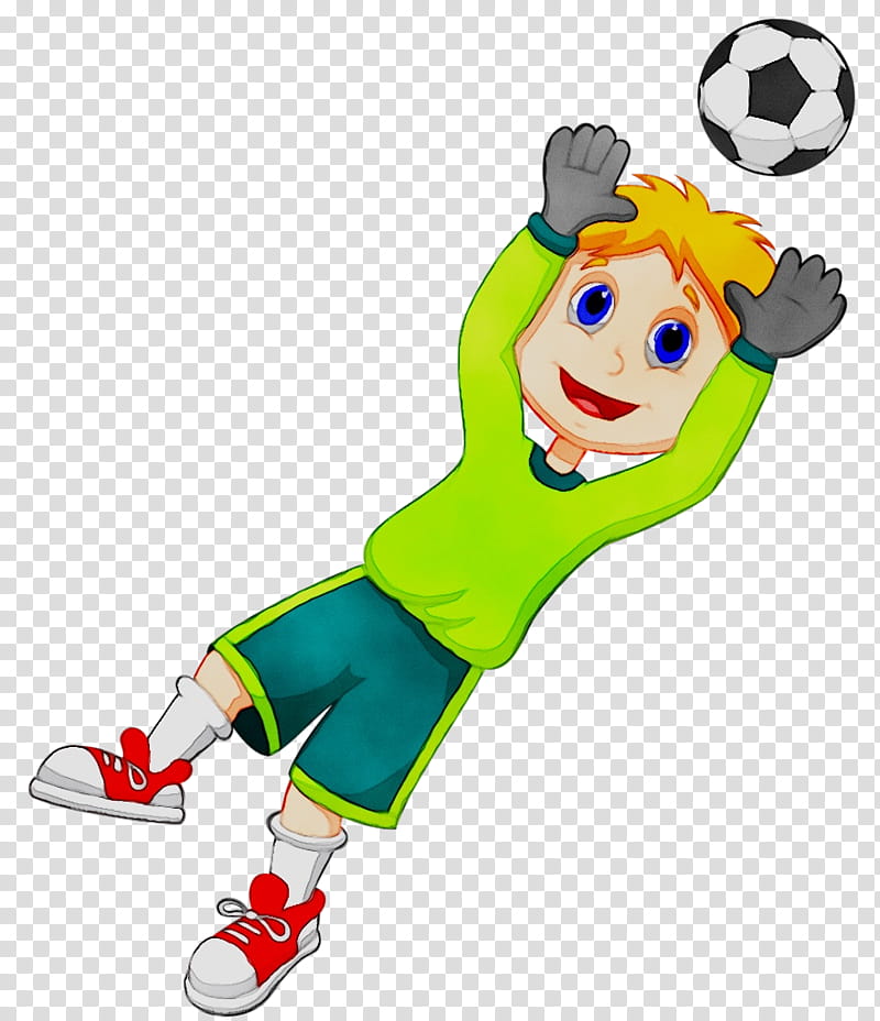 Vector illustration of boy playing soccer as a goalkeeper. | CanStock