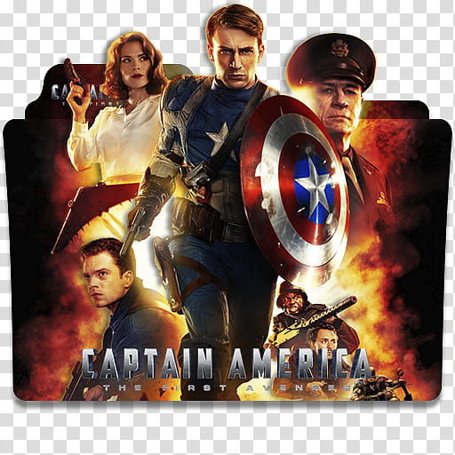 MCU Phase One Folder Icon , Captain America  transparent background PNG clipart