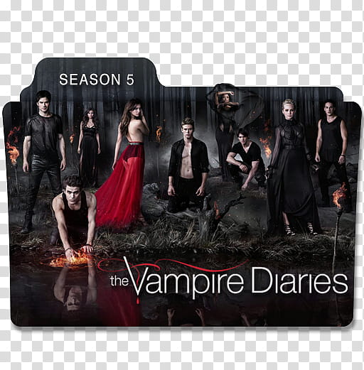 The Vampire Diaries Serie Folders, The Vampire Diaries Season  folder icon transparent background PNG clipart