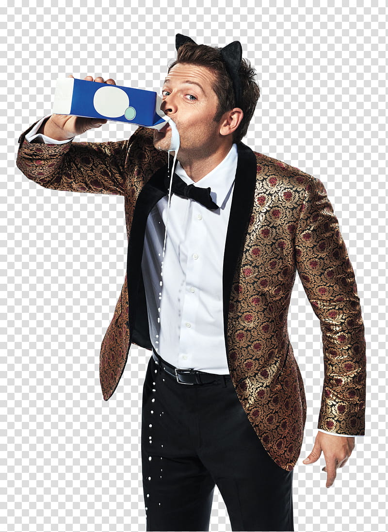 Spooky Supernatural Cast , man drinking milk art transparent background PNG clipart