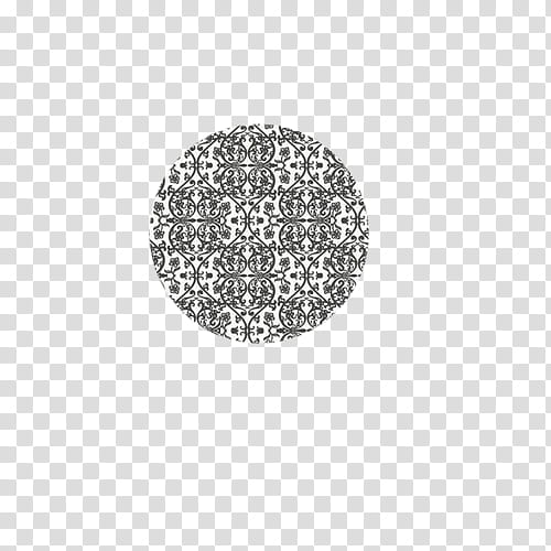 Regalo Por mil Fans, round white and black floral art transparent background PNG clipart