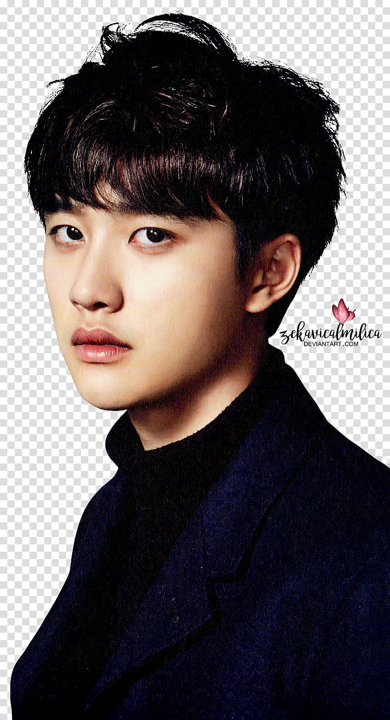 EXO D O  Season Greetings, EXO Do Kyung Soo wearing black shirt transparent background PNG clipart