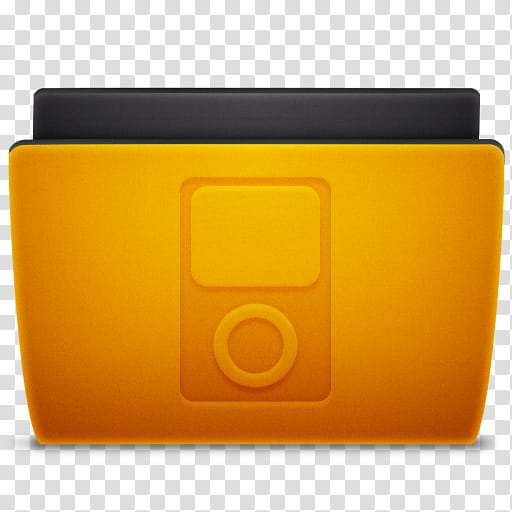 Classic , rectangular orange MP player icon illustration transparent background PNG clipart