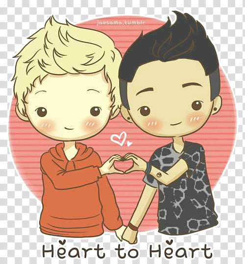 caricaturas de One Direction, two boys forming heart using hands transparent background PNG clipart