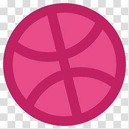 Simply Styled Icon Set  Icons FREE , Dribbble, pink basketball transparent background PNG clipart