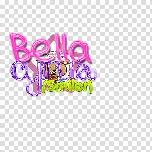 Textos Bella Cyrus Smiler transparent background PNG clipart