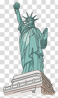 Travel scape, Statue of Liberty, New York art transparent background PNG clipart