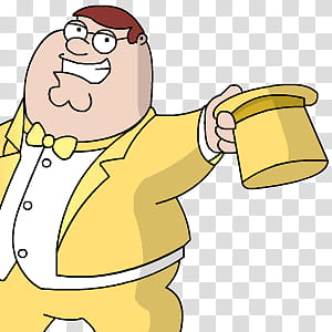 Peter Griffin Sykons, Peter Griffen Tux zoomed transparent background PNG clipart