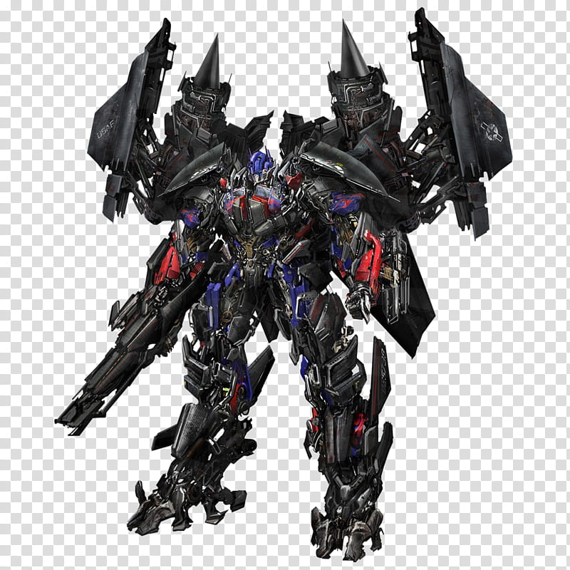 Optimus Prime render, black and red robot toy transparent background PNG clipart