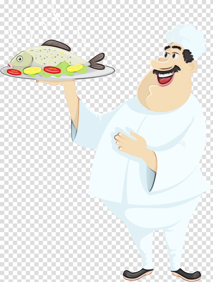 Fish, Chef, Cooking, Food, Cartoon, Restaurant, Drawing, Art Smith transparent background PNG clipart