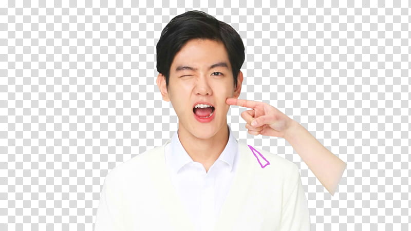 Baekhyun Nature Republic, man in white collard shirt transparent background PNG clipart