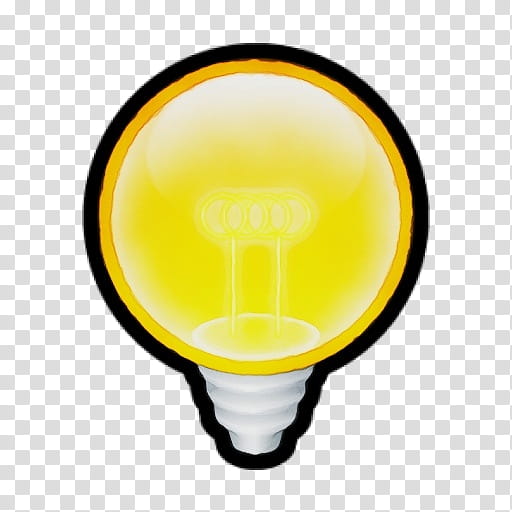 Light bulb, Watercolor, Paint, Wet Ink, Yellow transparent background PNG clipart
