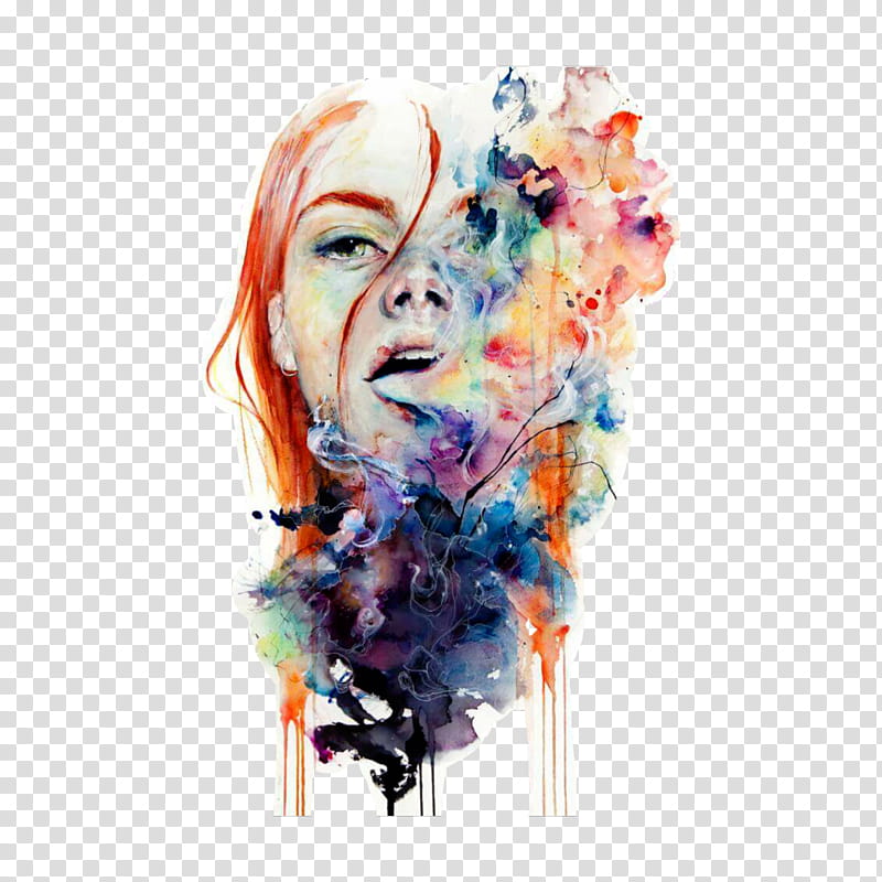 Fashion Abstract, Watercolor Painting, Portrait, Acrylic Paint, Artist, Watercolor Paper, Canvas, Abstract Art transparent background PNG clipart