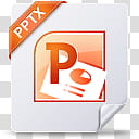 File Type Icons, pptx win   transparent background PNG clipart