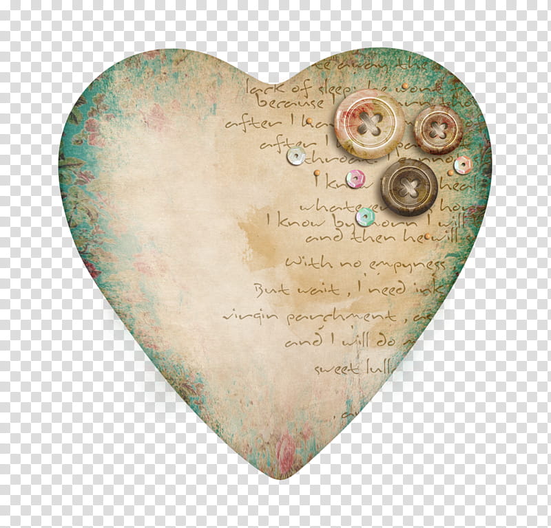 Shab, heart with button art transparent background PNG clipart