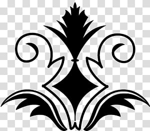 Ornament, black floral border transparent background PNG clipart thumbnail
