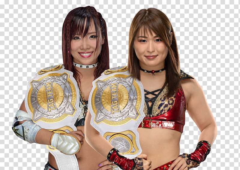 Io Shirai and Kairi Sane Womens Tag Team Champions transparent background PNG clipart
