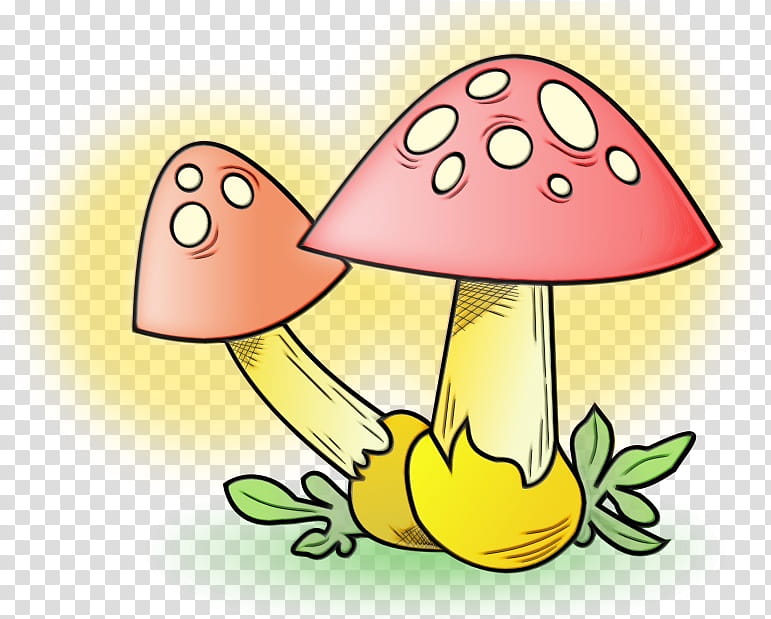 mushroom cartoon agaric landscape, Watercolor, Paint, Wet Ink, Fungus transparent background PNG clipart
