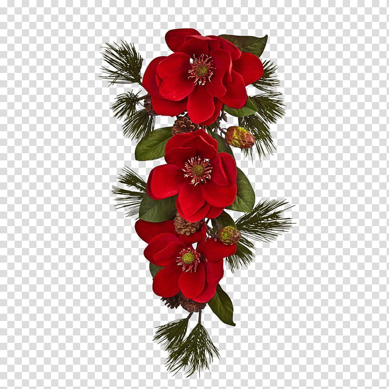 Xmas  Watchers, red flowers transparent background PNG clipart