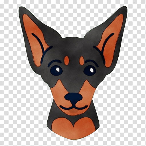 Cartoon Dog, Watercolor, Paint, Wet Ink, Miniature Pinscher, German Pinscher, Dobermann, Puppy transparent background PNG clipart